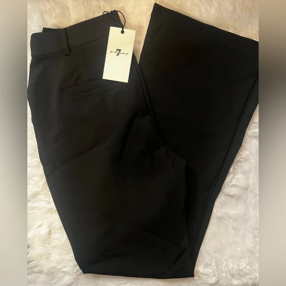NWT 7 For All Mankind Classic Black Trousers - Picture 4 of 7